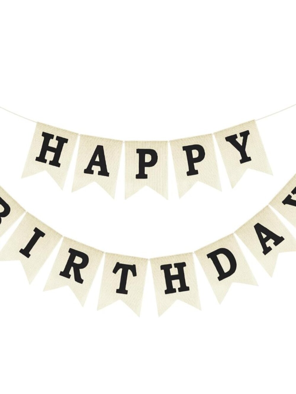 Happy Birthday Banner - NO DIY Burlap Happy Birthday Decorations